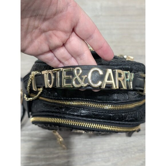Tote & Carry Apollo 2 BFF Faux Leather Mini Backpack Crocodile Embossed Texture - Picture 8 of 16